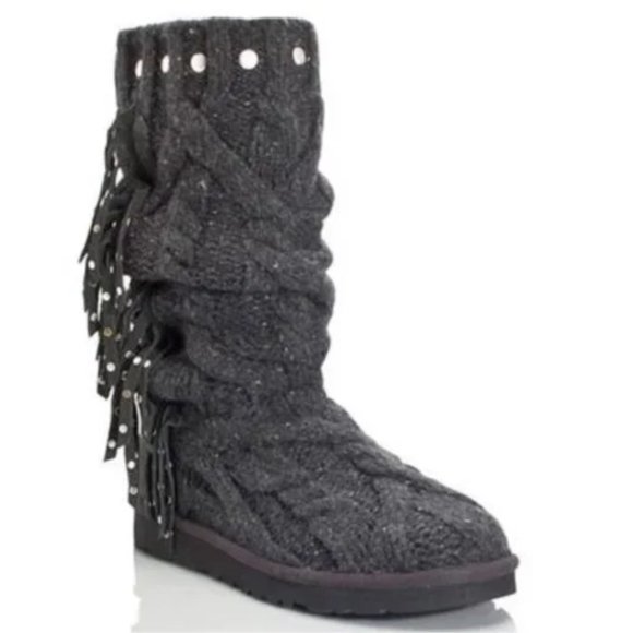 Jimmy Choo Shoes - Jimmy Choo for Ugg Siobhan Knit Fringe Boots size 7